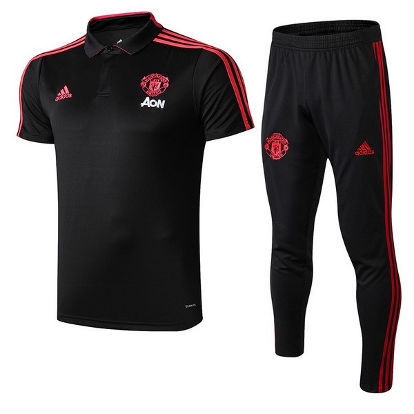 Polo Manchester Conjunto Completo United 2018-2019 Negro